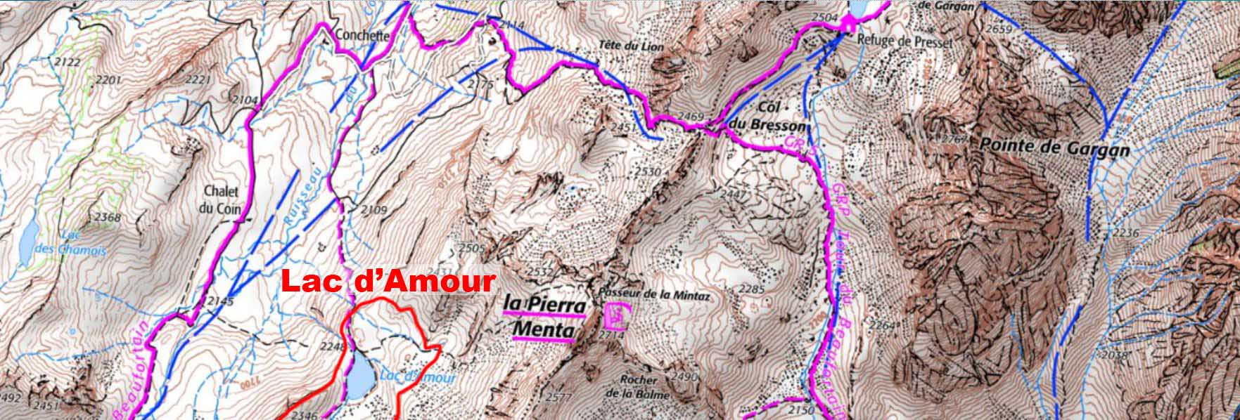 zone bivouac du lac d'Amour