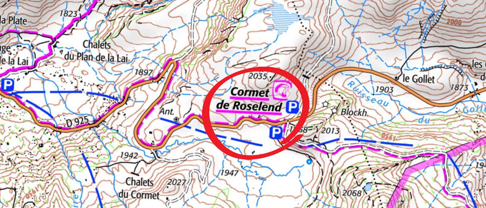 parking du cormet de roselend